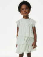 M&S Embroidered Tulle Dress (2-16 Yrs) - Honesty Sales
