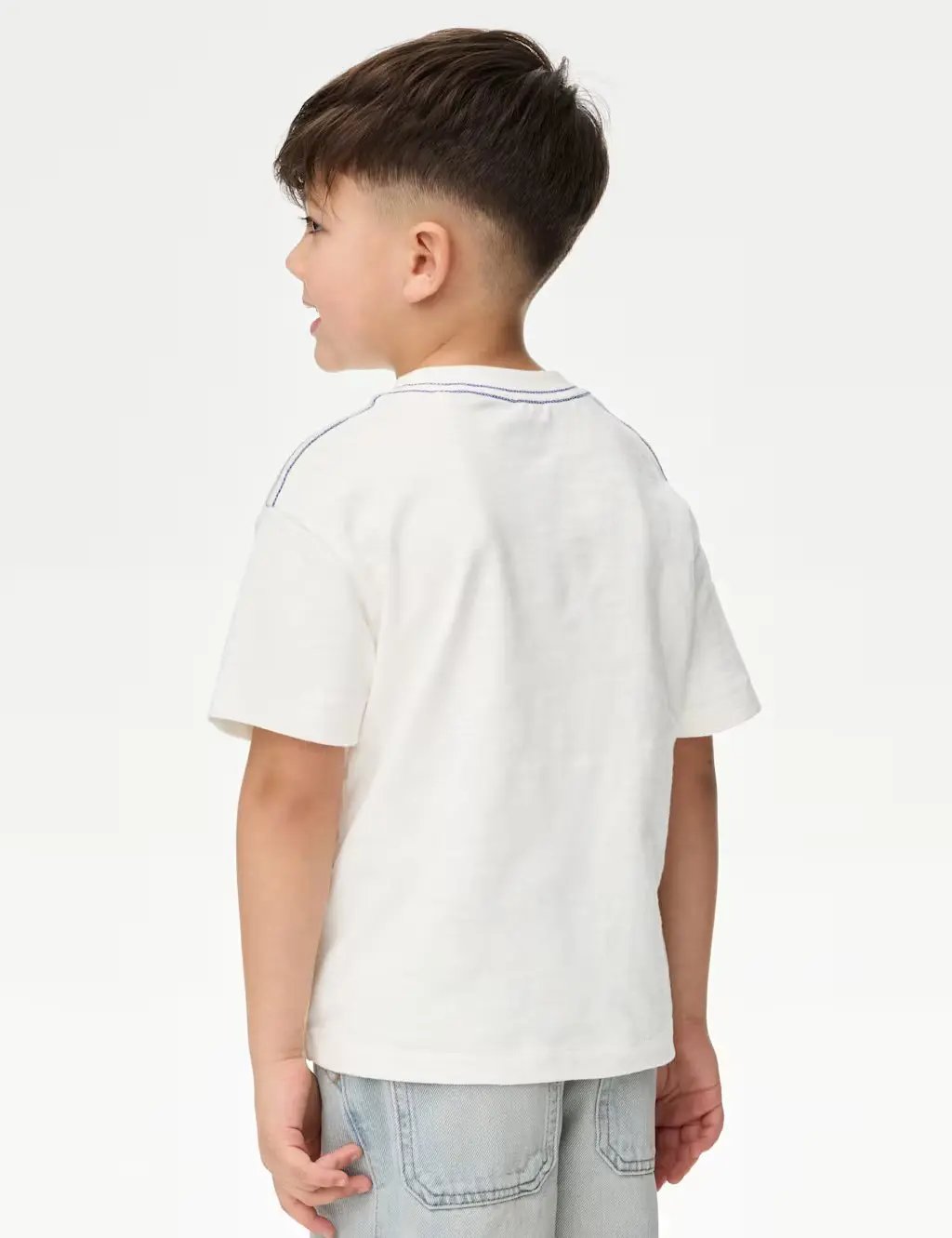 M&S Pure Cotton Dinosaur Scene T-Shirt (2-8 Yrs) - Honesty Sales