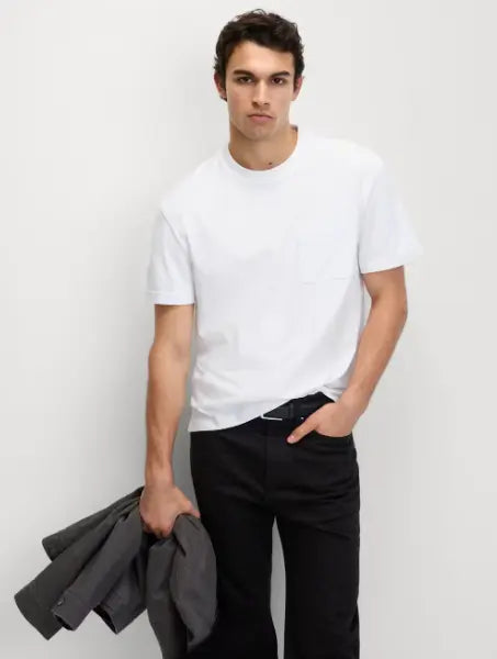 M&S Pure Cotton Midweight Pocket T-shirt M&S Collection