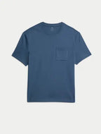 M&S Pure Cotton Midweight Pocket T-shirt M&S Collection