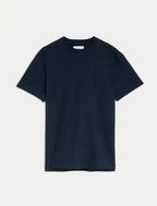 M&S Pure Cotton Midweight Pocket T-shirt M&S Collection