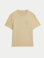 M&S Pure Cotton Midweight Pocket T-shirt M&S Collection