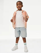 M&S Pure Cotton Printed Shirt & T-Shirt Set (2-16 Yrs) - Honesty Sales