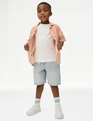 M&S Pure Cotton Printed Shirt & T-Shirt Set (2-16 Yrs) - Honesty Sales