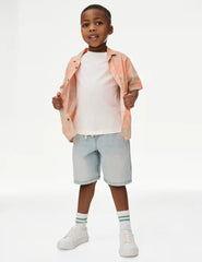 M&S Pure Cotton Printed Shirt & T-Shirt Set (2-16 Yrs) - Honesty Sales