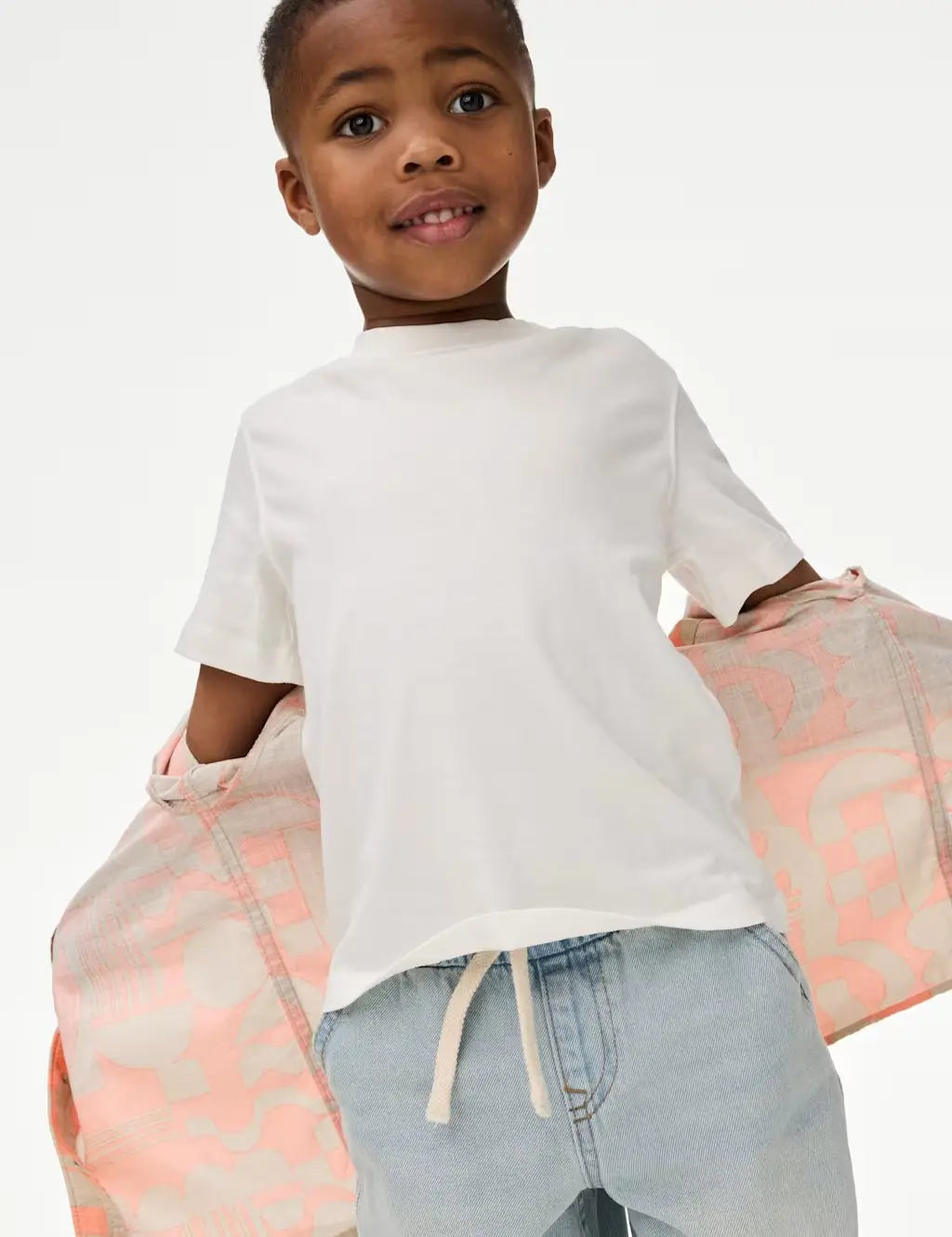 M&S Pure Cotton Printed Shirt & T-Shirt Set (2-16 Yrs) - Honesty Sales