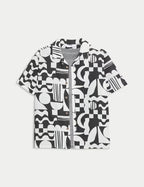 M&S Pure Cotton Printed Shirt & T-Shirt Set (2-16 Yrs) - Honesty Sales