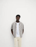 M&S Regular Fit Easy Iron Cotton Blend Striped Shirt - Honesty Sales