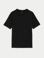 M&S Regular Fit Pure Cotton Crew Neck T-Shirt Honesty Sales