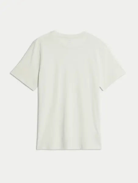 M&S Regular Fit Pure Cotton Crew Neck T-Shirt Honesty Sales