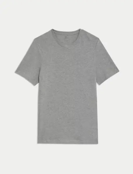 M&S Regular Fit Pure Cotton Crew Neck T-Shirt Honesty Sales