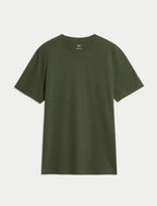 M&S Regular Fit Pure Cotton Crew Neck T-Shirt Honesty Sales
