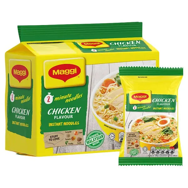 Maggi Chicken Flavour Instant Noodles 5 x 74g (Case of 6)  Honesty Sales U.K