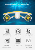 Mankeel W7 Sea Scooter 500W/480W Swimming Jet Board Electric Surfboard Mankeel