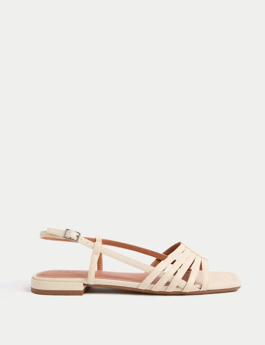Marks and Spencer Metallic Strappy Flat Square Toe Sandals - Honesty Sales