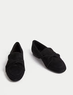 Marks and Spencer Suede Bow Loafers - Honesty Sales