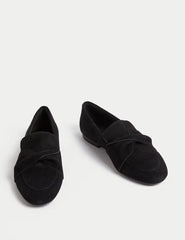 Marks and Spencer Suede Bow Loafers - Honesty Sales
