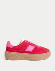 Marks and Spencer Suede Side Detail Platform Trainers - Honesty Sales