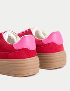 Marks and Spencer Suede Side Detail Platform Trainers - Honesty Sales