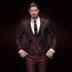 Men’s 3-Piece Solid Color Suit Set – Casual & Business Style (Blazer, Waistcoat & Trousers)  Honesty Sales U.K