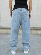 Men’s Baggy Wide-Leg Jeans – Oversized Streetwear Denim (Spring/Autumn)  Honesty Sales U.K