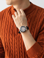 Men’s Chunky Cable Knit Quarter-Zip Sweater – Stand Collar Winter Pullover  Honesty Sales U.K