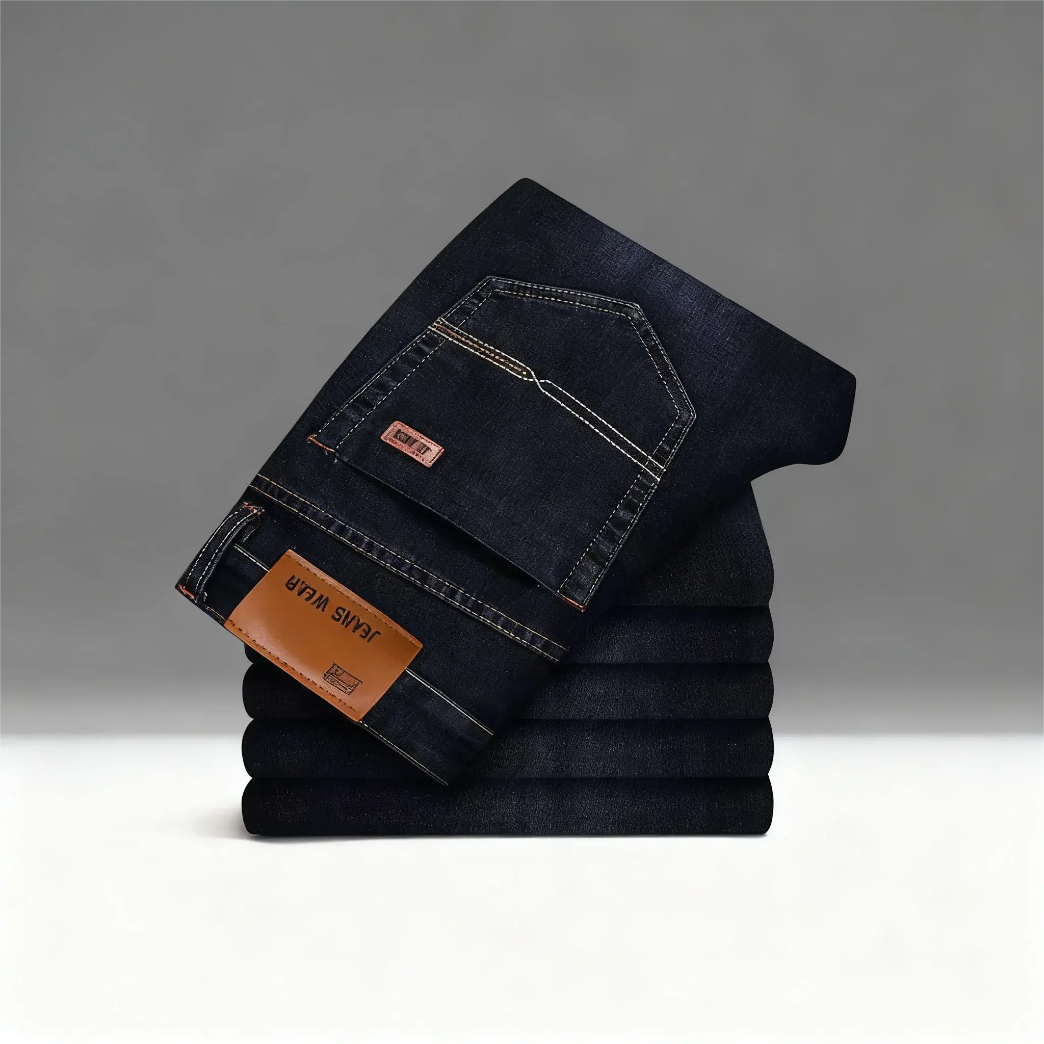 Men’s Cotton Blend Waffle Trousers – Straight Business Casual Pants  Honesty Sales U.K Hauptbild