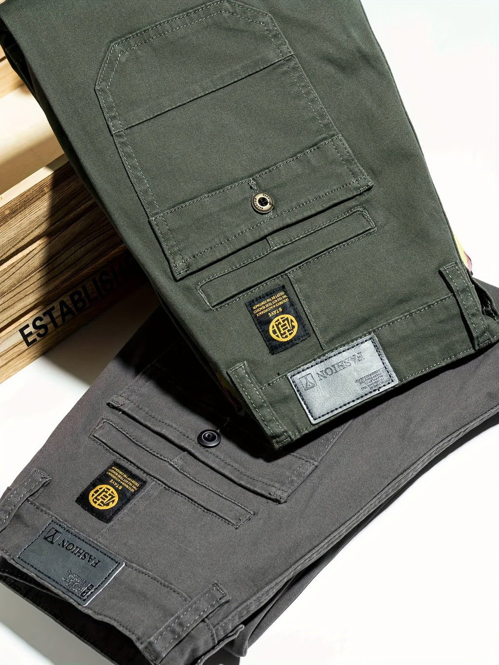 Men’s Elastic Waist Solid Trousers – Casual & Business Dress Pants  Honesty Sales U.K