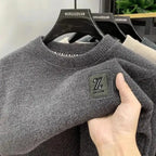 Men’s Fleece-Lined Knit Sweater – Autumn/Winter O-Neck Wool Pullover  Honesty Sales U.K