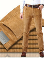 Men's Four-Season Corduroy Slim Fit Straight-Leg Casual Trousers  Honesty Sales U.K