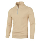 Men’s Half-Zip Cotton Sweater – Autumn/Winter Slim Fit Knit Pullover  Honesty Sales U.K