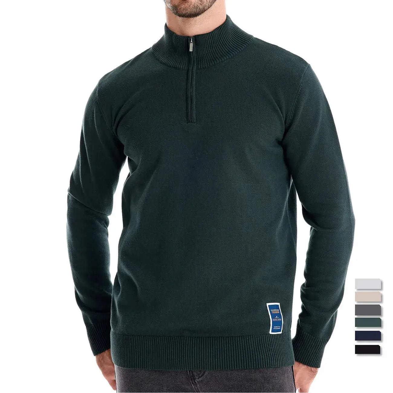 Men’s Half-Zip Knit Sweater – Autumn/Winter Slim Fit Pullover  Honesty Sales U.K Hauptbild
