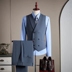 Men’s High-End Wool 3-Piece Suit – Solid Color Wedding, Banquet & Formal Wear  Honesty Sales U.K