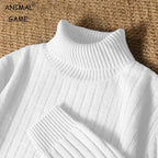 Men’s Long Turtleneck Striped Sweater – Warm Casual Knit Pullover  Honesty Sales U.K