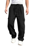 Men’s Loose Cargo Pants – Straight Leg Drawstring Trousers with Pockets  Honesty Sales U.K
