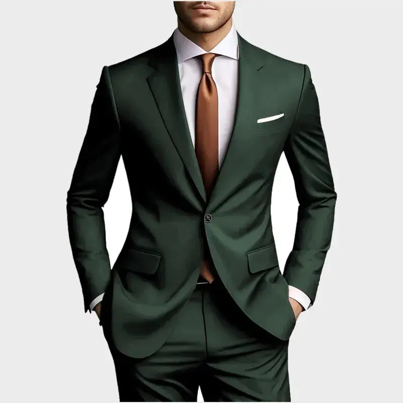 Men’s Luxury 2-Piece Suit – Slim Fit Korean Style Wedding Set  Honesty Sales U.K Main image