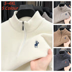Men’s Mink Fleece Half-Zip Sweater – Thick Half-High Neck Knit  Honesty Sales U.K