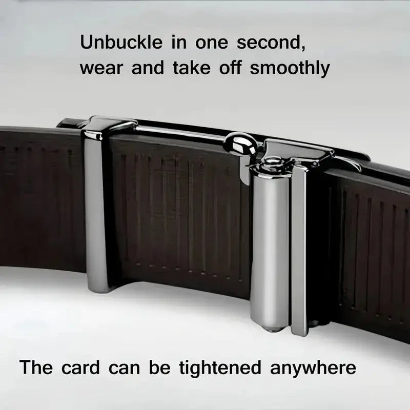 Men's PU Leather Belt – Stylish Automatic Buckle for Casual & Business Wear  Honesty Sales U.K