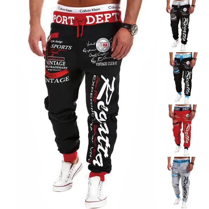 Men’s Printed Jogger Sweatpants – Elastic Waist Casual Streetwear  Honesty Sales U.K Hauptbild