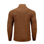Men’s Quarter-Zip Knit Sweater – Cable Knit Mock Neck Pullover  Honesty Sales U.K