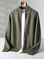 Men’s Zipper Wool Cardigan – Thick Cashmere Knit, Autumn/Winter  Honesty Sales U.K