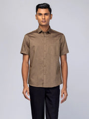 Mens Coffee/Chocolate Textured Executive Shirt  Honesty Sales U.K
