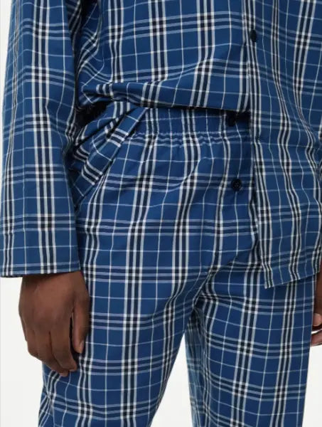 Mens Pure Cotton Checked Pyjama Set Honesty Sales