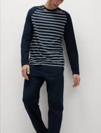 Mens Pure Cotton Striped Pyjama Set Honesty Sales
