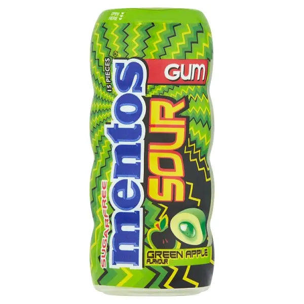 Mentos Sour Gum Green Apple Flavour 30g (Case of 10) - Honesty Sales U.K Main image