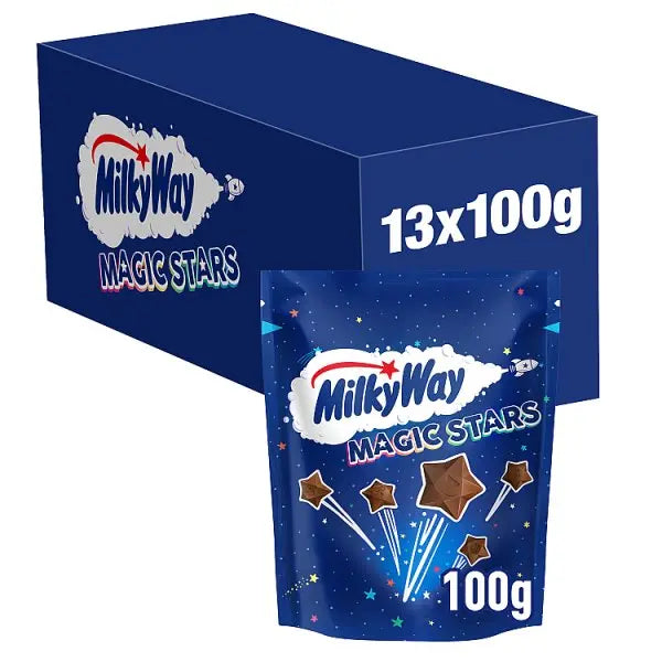 Milky Way Magic Stars Milk Chocolate Bites Pouch Bag 100g (Caseof 12) Milky Way
