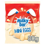 Milkybar White Chocolate Easter Mini Eggs Sharing Bag 80g (Case of 13) Milkybar