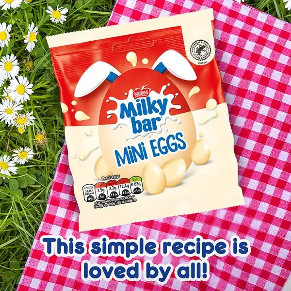 Milkybar White Chocolate Easter Mini Eggs Sharing Bag 80g (Case of 13) Milkybar