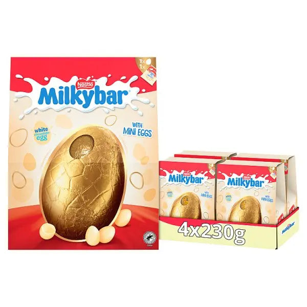 Milkybar White Chocolate Giant Easter Egg 230g (Case of 4) Milkybar