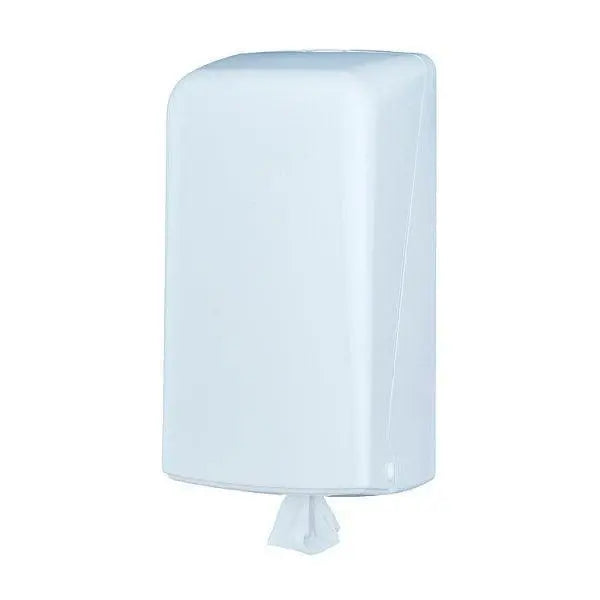 Mini Centre Feed Dispenser White ABS - Honesty Sales